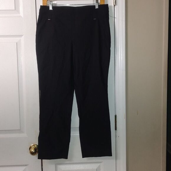 Kim Rogers Black Petite pull on  soft stretchy  pants  Sz 8PS NWOT - Picture 1 of 7
